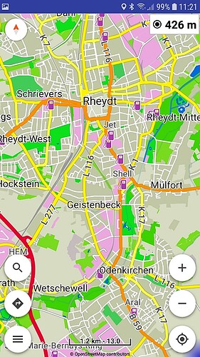 km