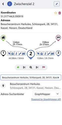 Routendetailansicht