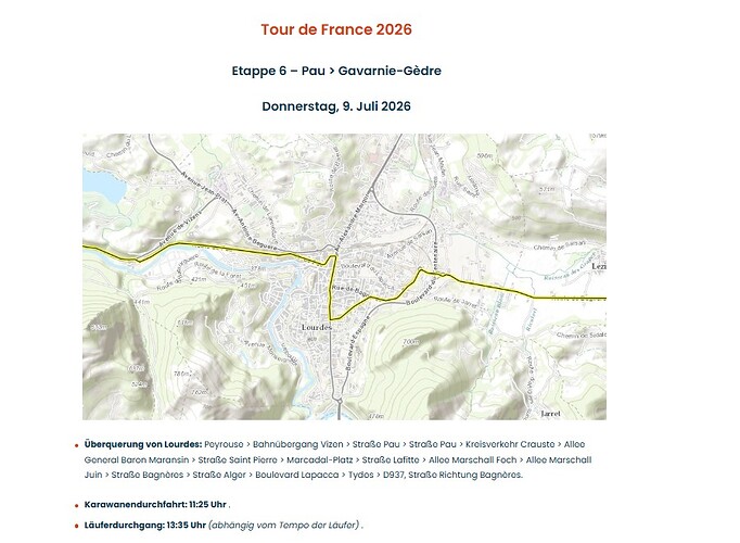 20260711 Sperrung Tour  D937 Lourdes