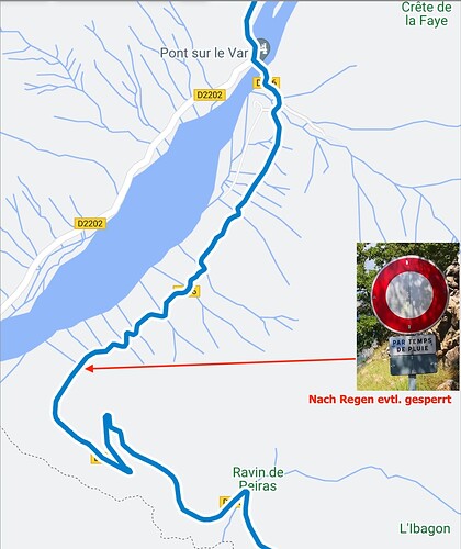 Nach Regen evtl. gesperrt