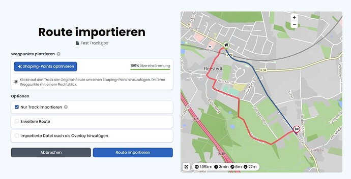 2 nur Track importieren