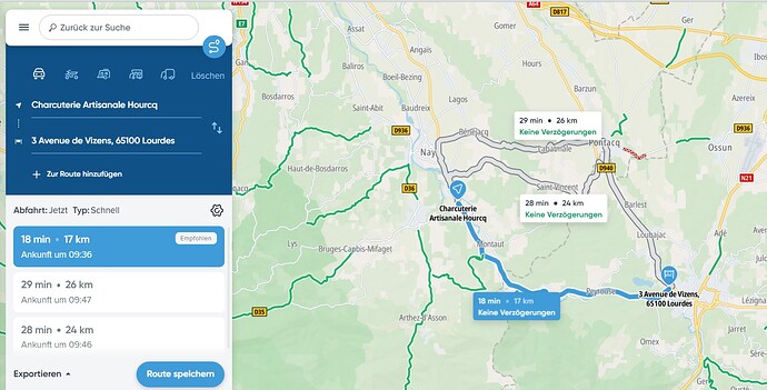 20260711 Sperrung TomTom Tour  D937 Lourdes
