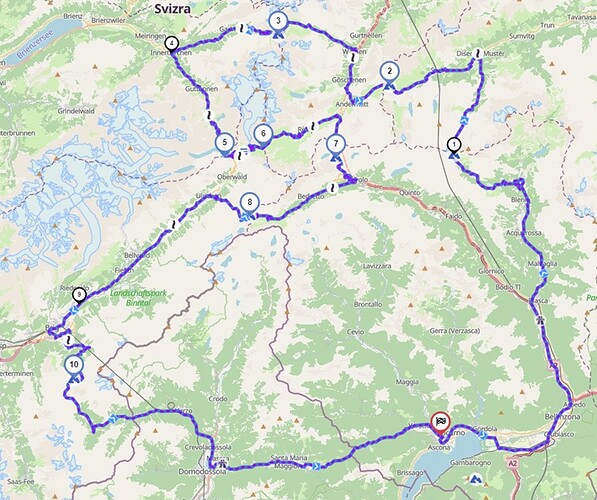 mappa giro dei 7 passi