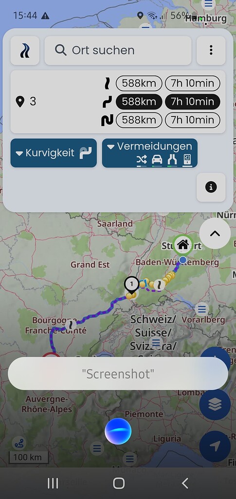 distance and time of the route do not change - Route planning ...