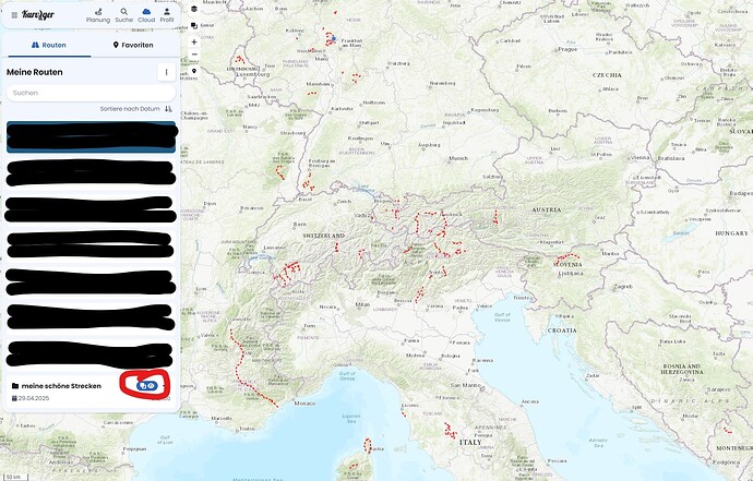 Screenshot schöne Strecken gesamt